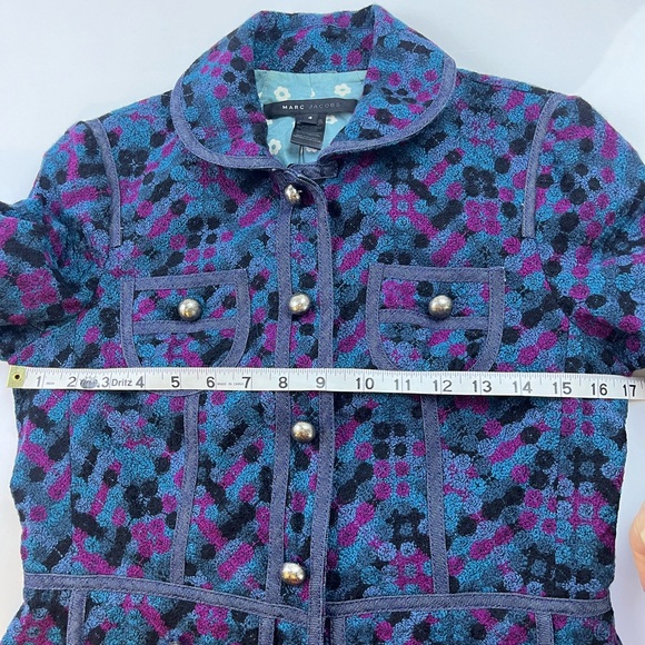 Marc Jacobs Blue/Purple Knit Jacket N274-4 - Picture 5 of 6